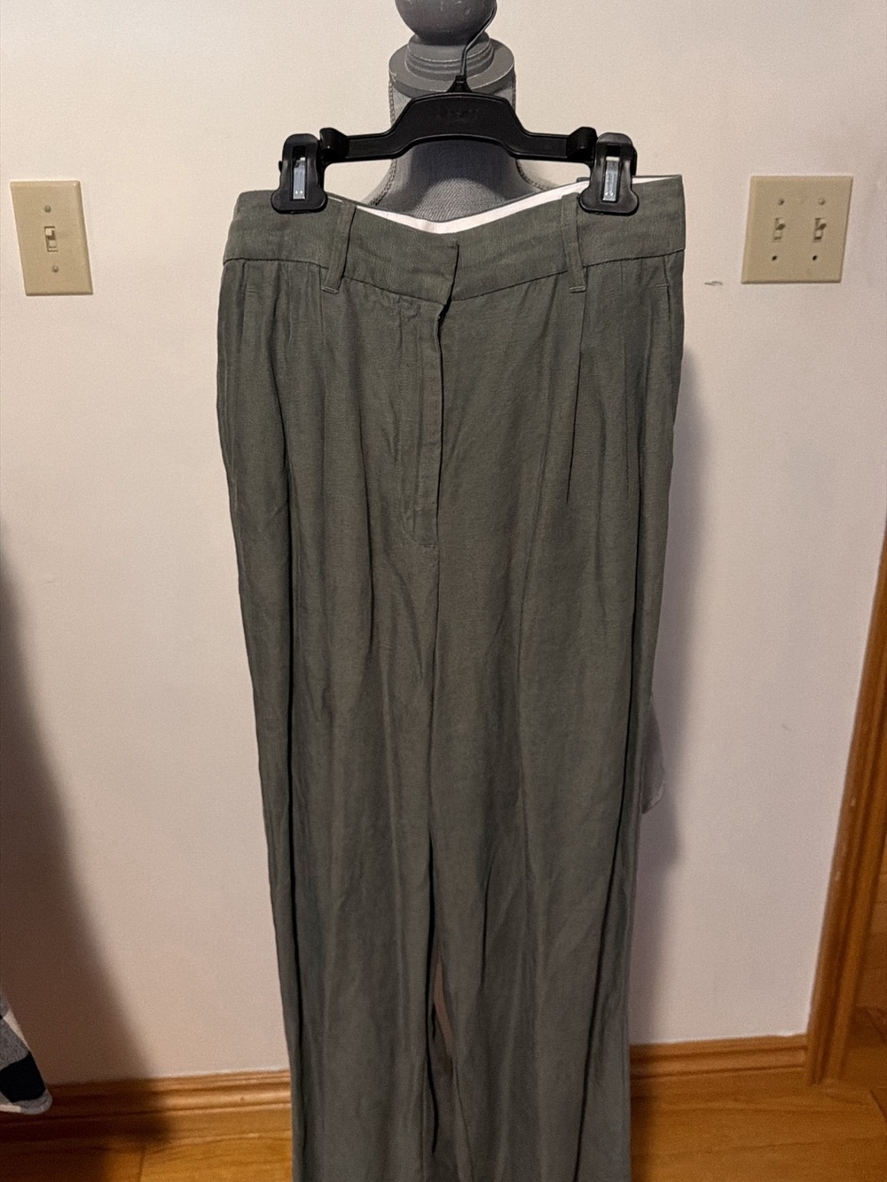 Wilfred Linen Effortless Pants Olive Green